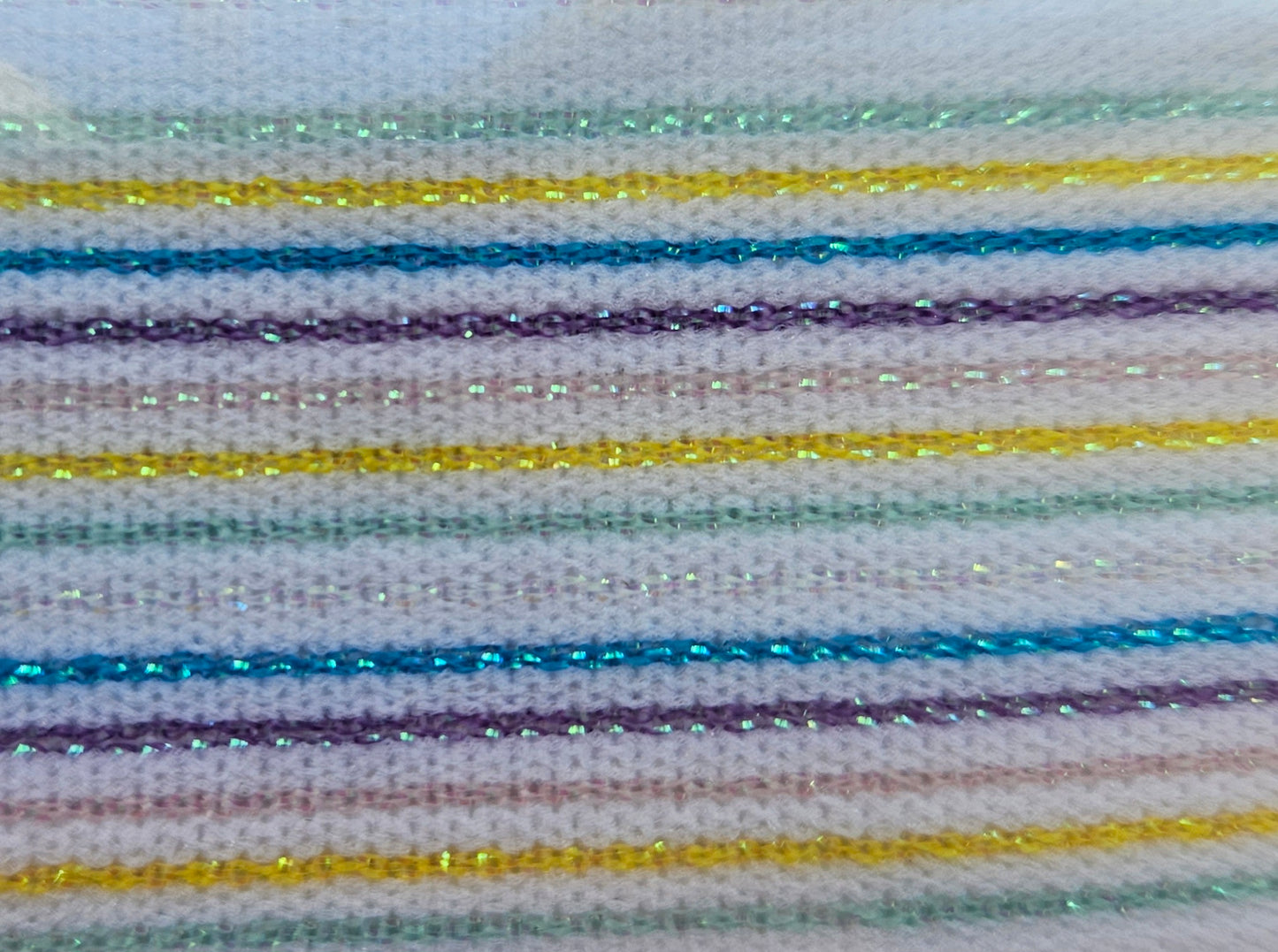 Rhinestone Snaffle Bit Elastic Belt - Glitter Stripes