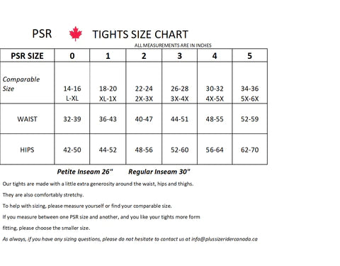 Pull-On Knee Patch Size Chart