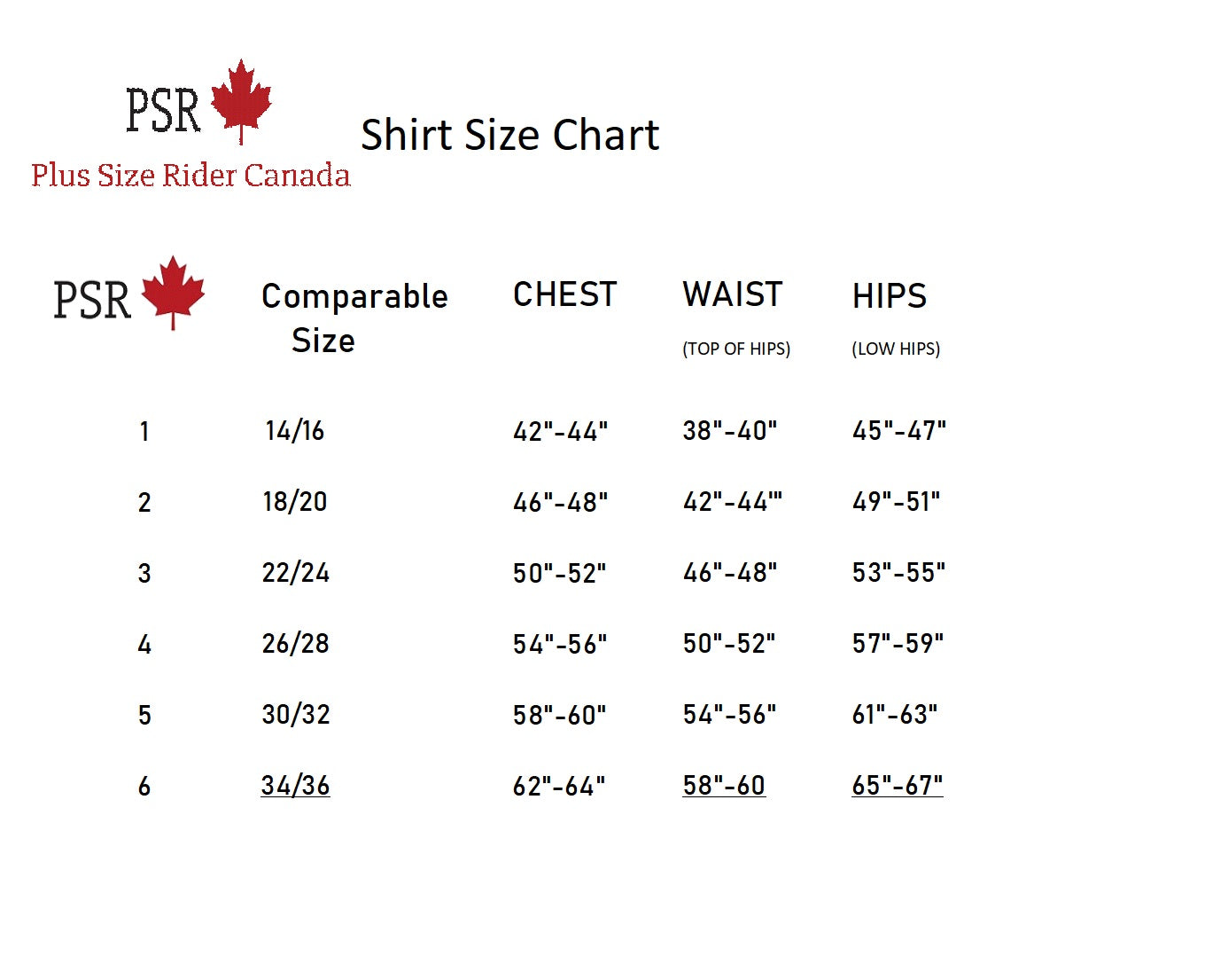 Long Sleeve Performance Shirt Size Chart