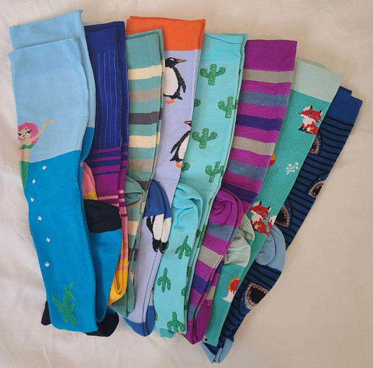 fun knee high riding socks