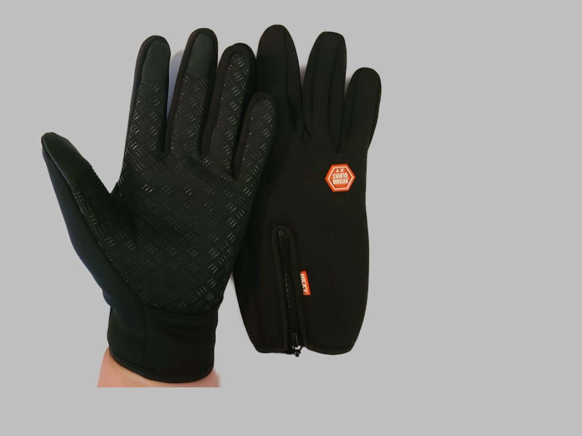 winter thermal warm outdoor sports riding gloves -touchscreen black