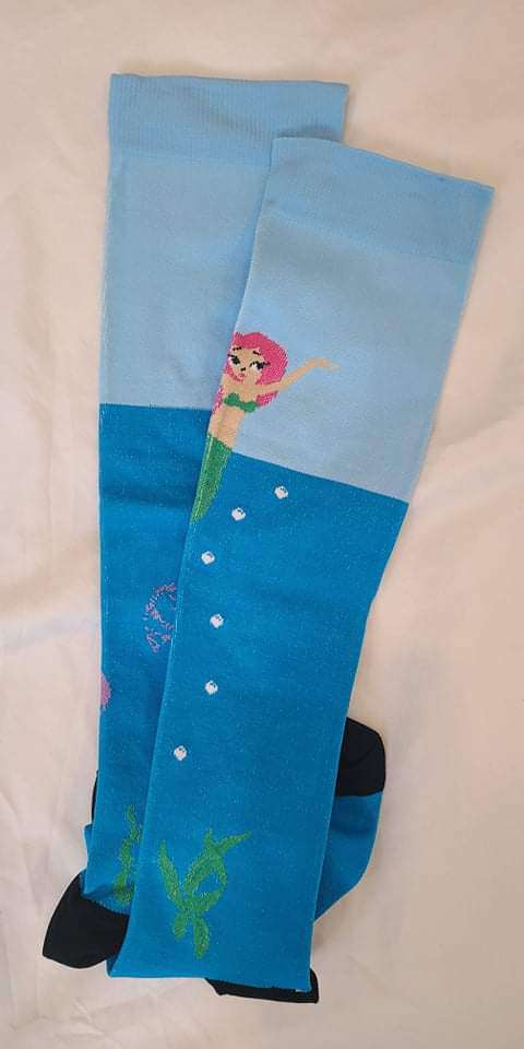 fun knee high riding socks mermaids