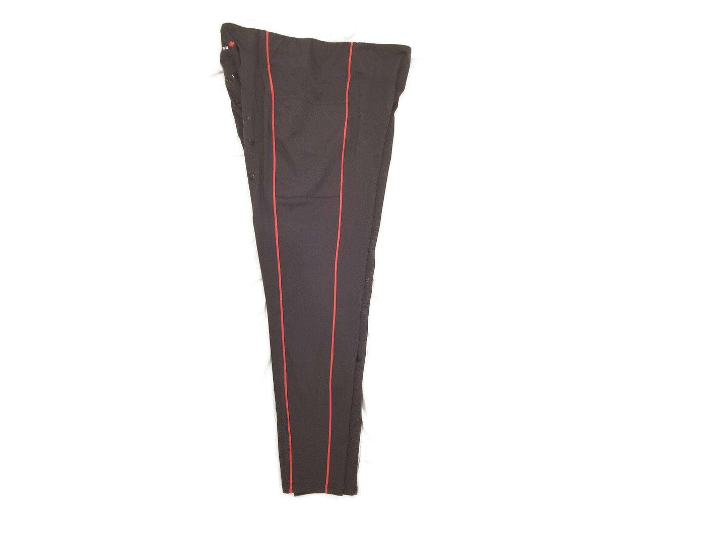 psr riding tights - black with red stripe